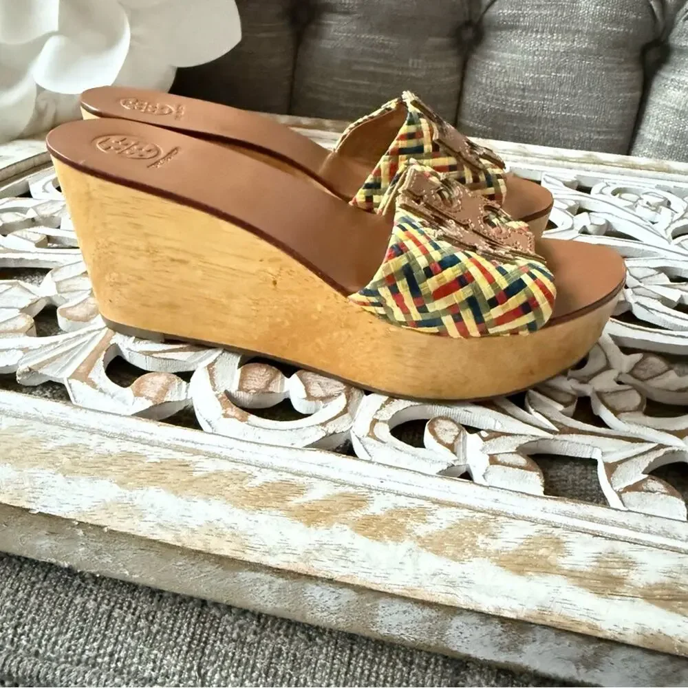 Tory Burch Wedge Platform Sandals Shoes Women’s 6